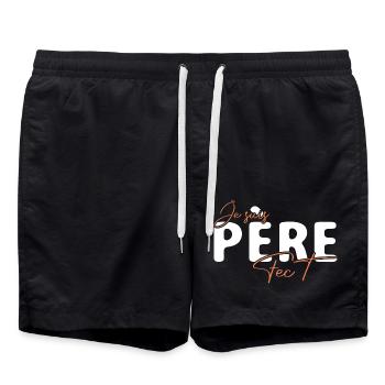 Je suis Père FECT - Short de bain - noir - Devant - AI Model Male 185 light (185cm)