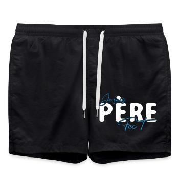 Je suis Père FECT - Short de bain - noir - Devant - AI Model Male 185 light (185cm)