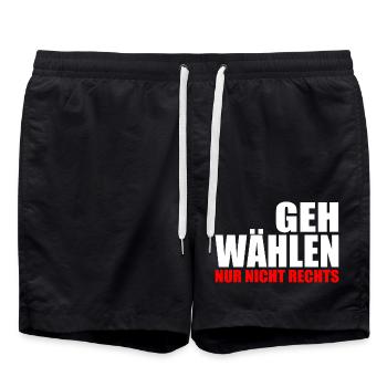 Geh wählen - Badeshorts - Schwarz - Vorne - AI Model Male 185 light (185cm)