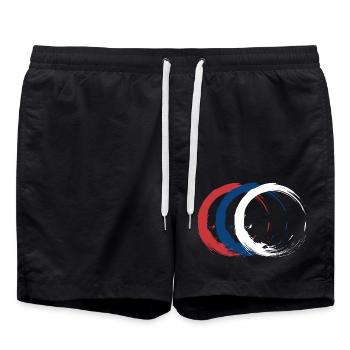 Serbie - Short de bain - noir - Devant - AI Model Male 185 light (185cm)