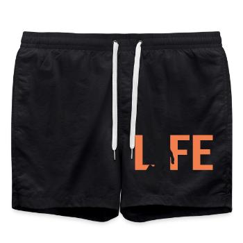 Basketball Basketball Geschenkidee - Badeshorts - Schwarz - Vorne - AI Model Male 185 light (185cm)