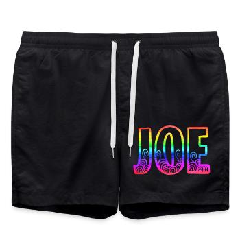 joe rs rainbow - Swim Trunks - black - Front - AI Model Male 185 light (185cm)