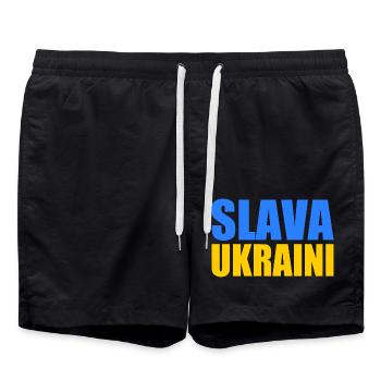 Slava ukraini - Badeshorts - Schwarz - Vorne - AI Model Male 185 light (185cm)