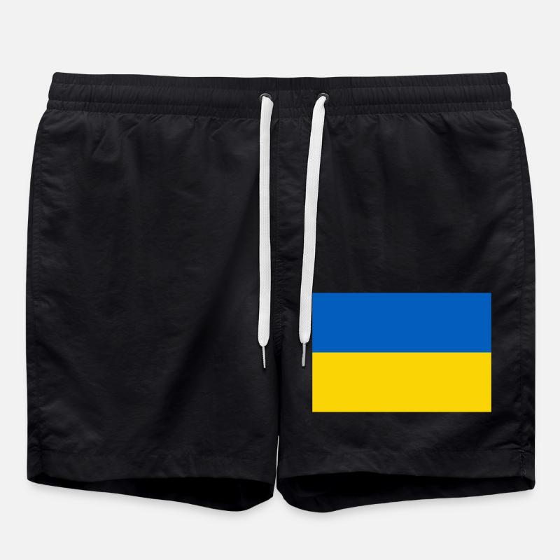Drapeau Ukraine / Ukraine flag - Short de bain - noir