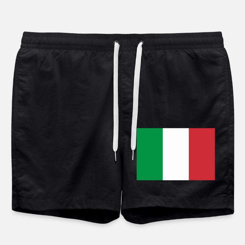 Flag Italy / Italian flag - Swim Trunks - black