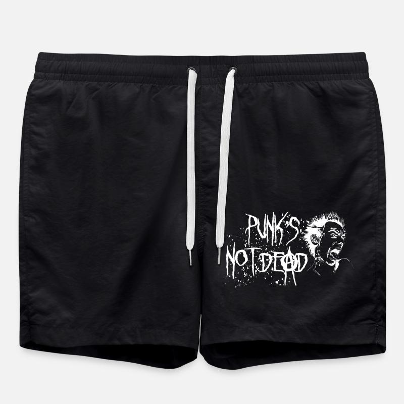 Punks not dead - Badeshorts - Schwarz