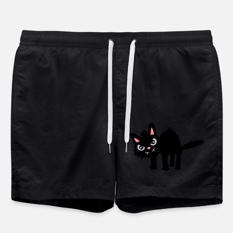 Drôle de chat maléfique - Short de bain - noir