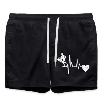 Plogging Heartbeat Jogging Jogging Ramasser les ordures - Short de bain - noir - Devant - AI Model Male 185 light (185cm)
