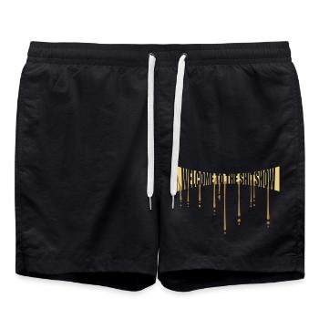 Graffti Shitshow Bienvenue - Short de bain - noir - Devant - AI Model Male 185 light (185cm)