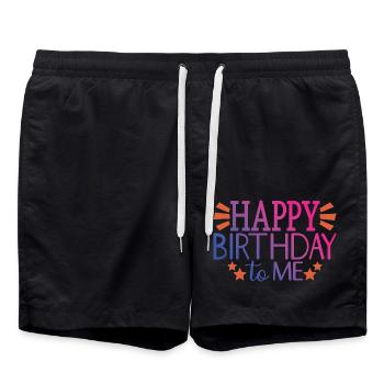 Happy Birthday To Me Cool Birthday Party Gift - Swim Trunks - black - Front - AI Model Male 185 light (185cm)