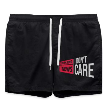 Les dernières nouvelles ne le font pas - Short de bain - noir - Devant - AI Model Male 185 light (185cm)