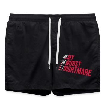 Drôle mon pire cauchemar - Short de bain - noir - Devant - AI Model Male 185 light (185cm)