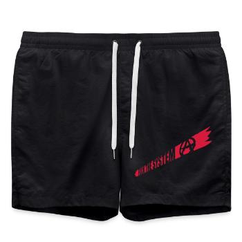 Anarchie Baise le système - Short de bain - noir - Devant - AI Model Male 185 light (185cm)
