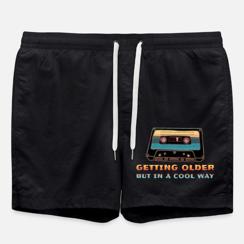 Cassette rétro Oldschool - Short de bain - noir