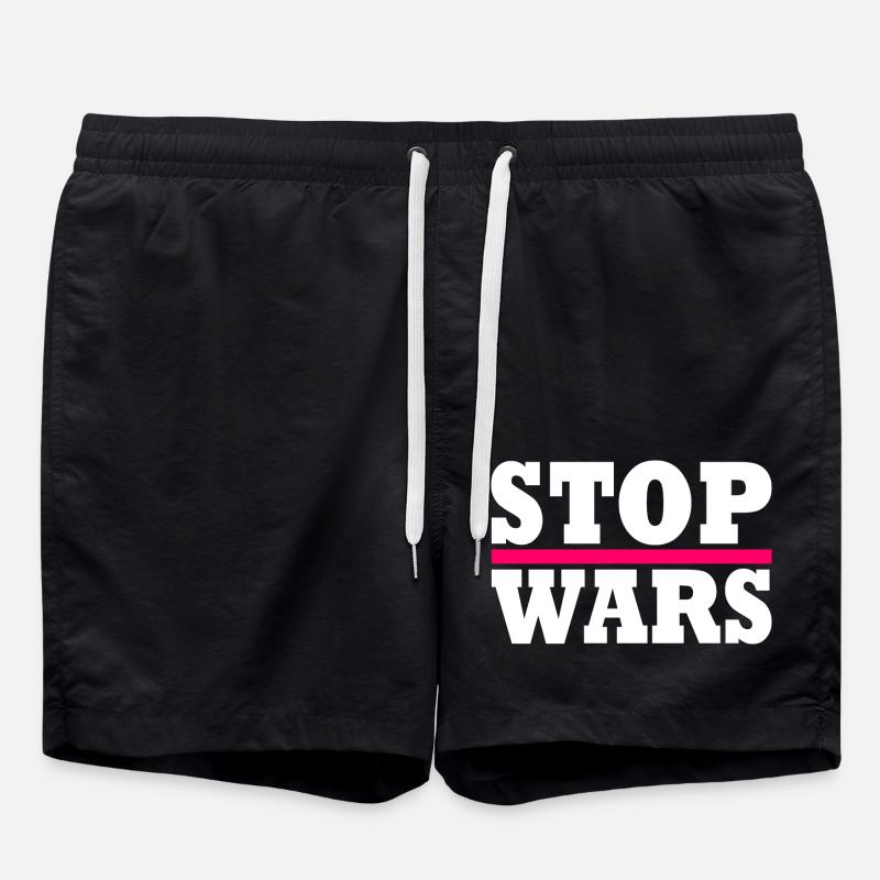 Stop wars - Swim Trunks - black