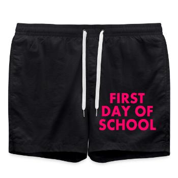 First day of school - Short de bain - noir - Devant - AI Model Male 185 light (185cm)