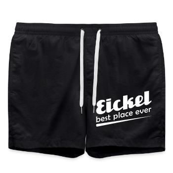 Eickel - Stadt best place ever - Badeshorts - Schwarz - Vorne - AI Model Male 185 light (185cm)