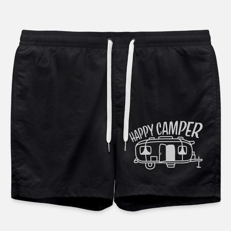 Camping-car Happy Camper Design - Short de bain - noir