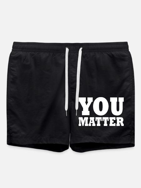 You matter - Swim Trunks - black