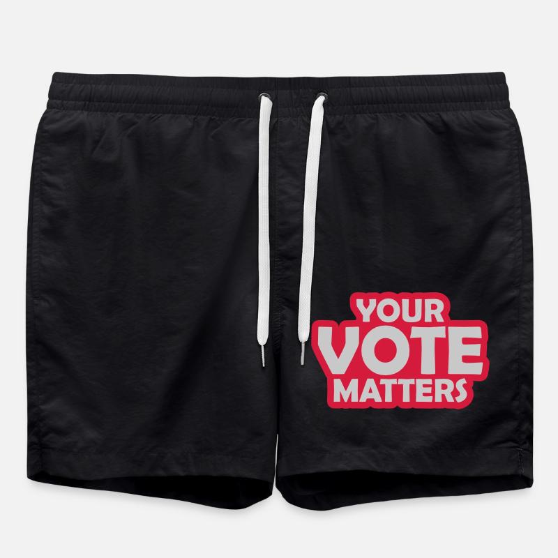 votre vote compte citation - Short de bain - noir