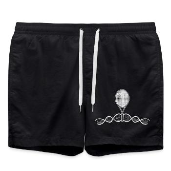 Tennisschläger Tennisspieler Tennis Tennisverein - Badeshorts - Schwarz - Vorne - AI Model Male 185 light (185cm)