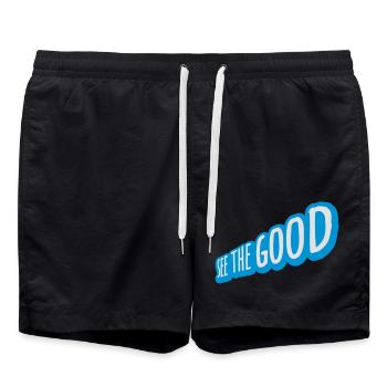 voir la bonne citation - Short de bain - noir - Devant - AI Model Male 185 light (185cm)