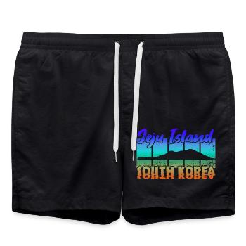 Jeju Island Corée du Sud - Short de bain - noir - Devant - AI Model Male 185 light (185cm)