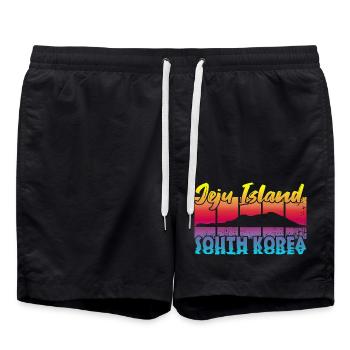 Jeju Island Corée du Sud - Short de bain - noir - Devant - AI Model Male 185 light (185cm)