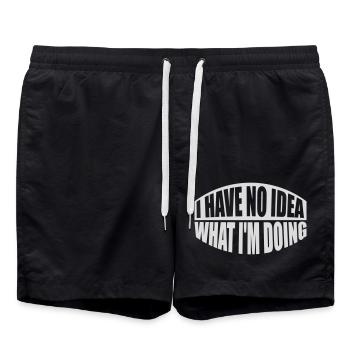 I Have No Idea - Badeshorts - Schwarz - Vorne - AI Model Male 185 light (185cm)
