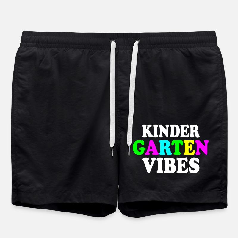 kindergarten vibes - Swim Trunks - black