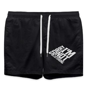 sorry in not listening - Swim Trunks - black - Front - AI Model Male 185 light (185cm)