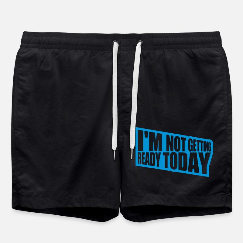 not getting ready today - Swim Trunks - black