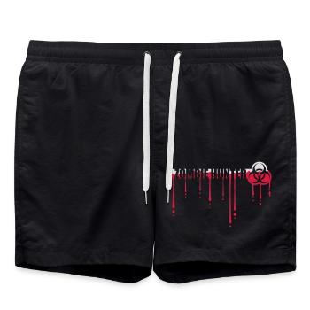 zombie hunter Halloween Zitat - Badeshorts - Schwarz - Vorne - AI Model Male 185 light (185cm)