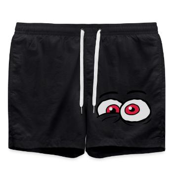 Comic Eyes Crazy Design - Short de bain - noir - Devant - AI Model Male 185 light (185cm)