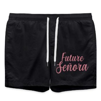 Future Señora Engagement Bridal Shower Wedding - Swim Trunks - black - Front - AI Model Male 185 light (185cm)