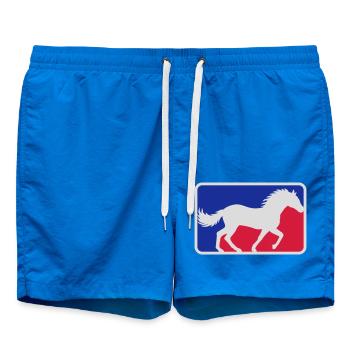 Cheval de sport rouge bleu - Short de bain - cobalt blue - Devant