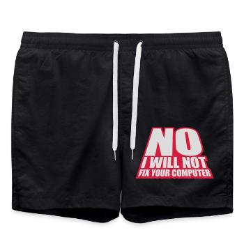not fix your computer - Badeshorts - Schwarz - Vorne - AI Model Male 185 light (185cm)