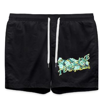 Türkiye écrivant E 241 - Short de bain - noir - Devant - AI Model Male 185 light (185cm)