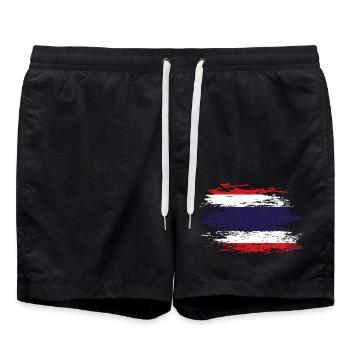 Thailand Flagge used - Badeshorts - Schwarz - Vorne - AI Model Male 185 light (185cm)