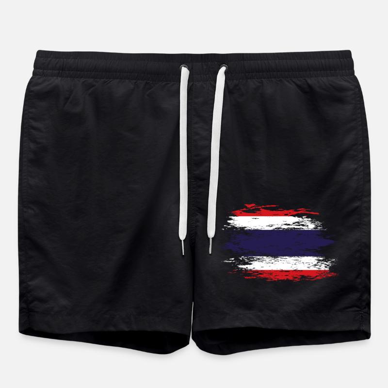 Drapeau thaïlandais utilisé - Short de bain - noir