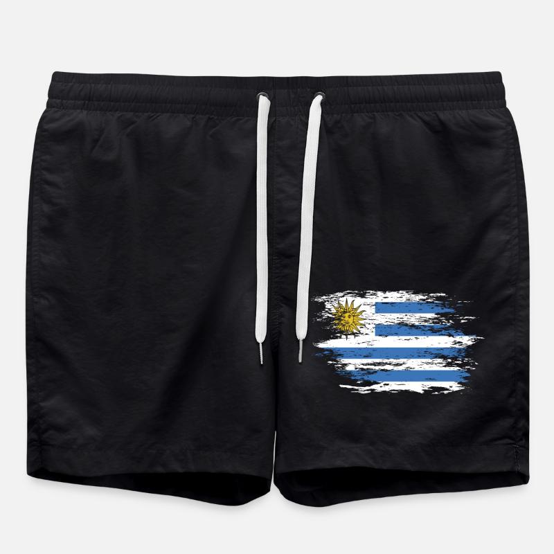 Drapeau uruguayen utilisé - Short de bain - noir