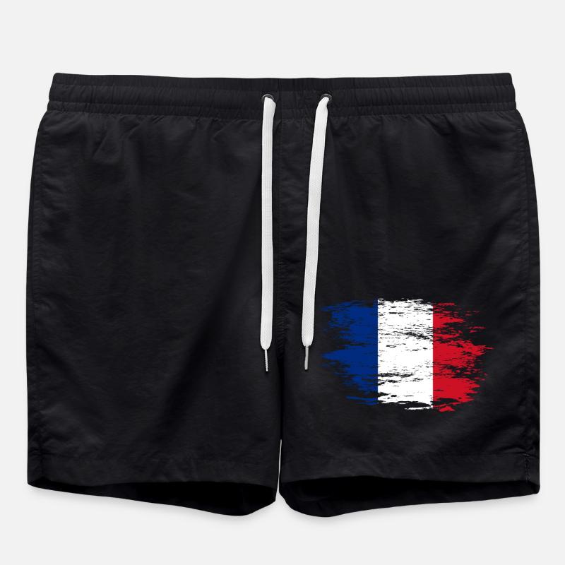 Drapeau de la France utilisé - Short de bain - noir