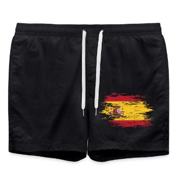 Drapeau de l’Espagne utilisé - Short de bain - noir - Devant - AI Model Male 185 light (185cm)