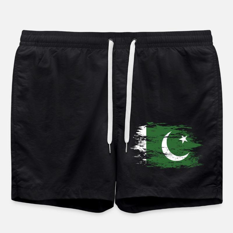 Drapeau pakistanais utilisé - Short de bain - noir