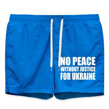 No peace without justice for ukraine - Swim Trunks - cobalt blue - Front