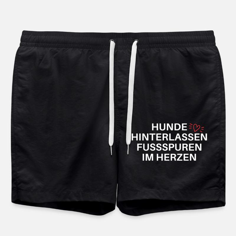 Hundespruch Hundeliebe - Badeshorts - Schwarz