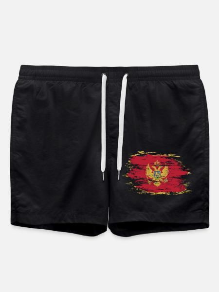 Montenegro flag brugt - Badeshorts - sort
