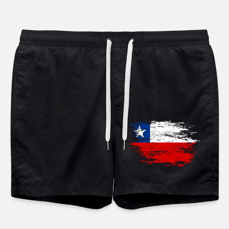 Chile Flagge used - Badeshorts - Schwarz