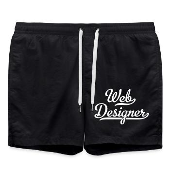 Concepteur de sites Web - Short de bain - noir - Devant - AI Model Male 185 light (185cm)