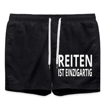 Reiten - Badeshorts - Schwarz - Vorne - AI Model Male 185 light (185cm)